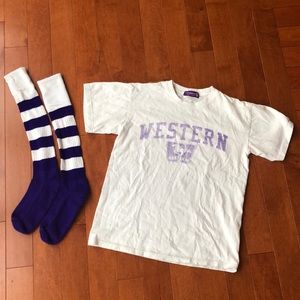 Western University Tshirt Set with Socks